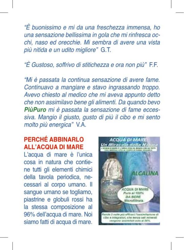 Tre Buste di PiùPuro concentrato per bibita che Purifica, nutre e rafforza tutto il tuo Organismo 1 Cucchiano in mezzo Lt di Acqua. - immagine 5